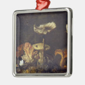 Stillleben mit Pilzen und Schmetterlingen Ornament Aus Metall (Links)