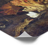 Stillleben mit Pilzen und Schmetterlingen Poster (Ecke)