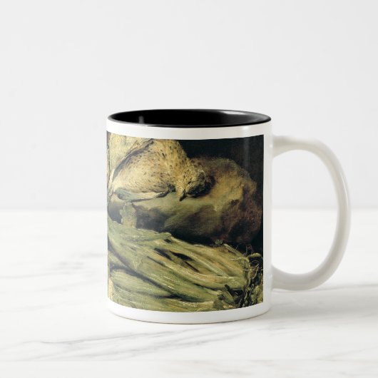 Stillleben mit Pilzen Zweifarbige Tasse (Rechts)