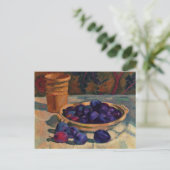 Stillleben mit Plums Théo van Rysselberghe Postkarte (Stehend Vorderseite)
