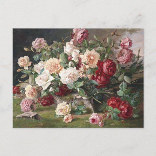 Stillleben mit Postkarte für Rose (Vorderseite)