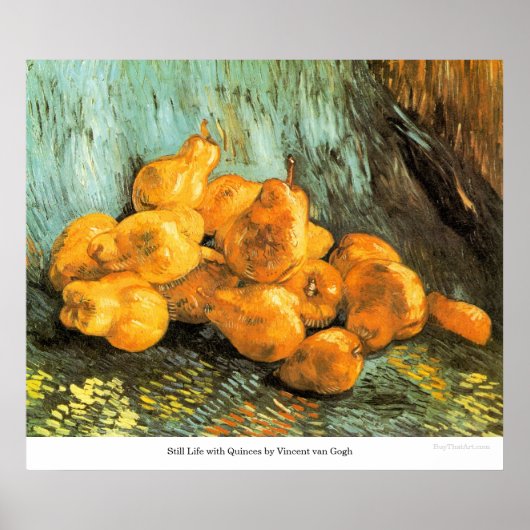 Stillleben mit Quinten von Vincent van Gogh Poster (Vorne)