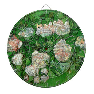 Stillleben mit rosa Rosen von Vincent van Gogh Dartscheibe