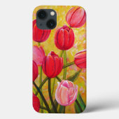 Stillleben mit rosa und roten Tulpen Case-Mate iPhone Hülle (Rückseite)