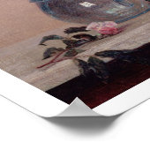 Stillleben mit Rose, 1889 (Öl auf Leinwand) Poster (Ecke)