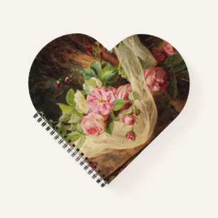 Stillleben mit Rose auf einem Waldboden - Lach A. Notizblock