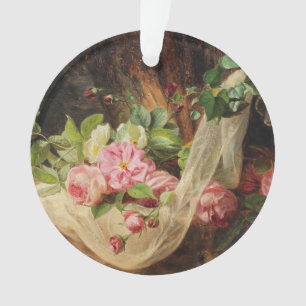 Stillleben mit Rose auf einem Waldboden - Lach A. Ornament