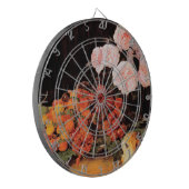 Stillleben mit Rose, Erdbeeren und Brot Dartscheibe (Vorderseite Links)