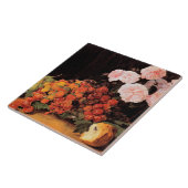 Stillleben mit Rose, Erdbeeren und Brot Fliese (Seite)