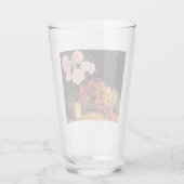 Stillleben mit Rose, Erdbeeren und Brot Glas (Rückseite)