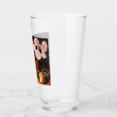 Stillleben mit Rose, Erdbeeren und Brot Glas (Links)