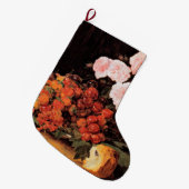 Stillleben mit Rose, Erdbeeren und Brot Großer Weihnachtsstrumpf (Vorderansicht (hängend))