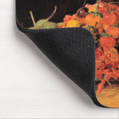 Stillleben mit Rose, Erdbeeren und Brot Mousepad (Ecke)