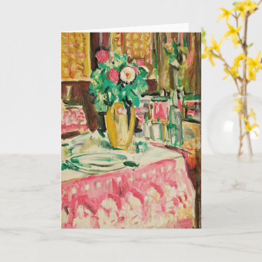 Stillleben mit Rose | George Leslie Hunter Karte (Gelbe Blume)