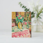 Stillleben mit Rose | George Leslie Hunter Postkarte (Stehend Vorderseite)