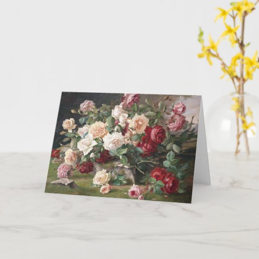 Stillleben mit Rose Karte (Gelbe Blume)