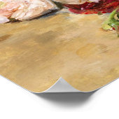 Stillleben mit Rose Poster (Ecke)