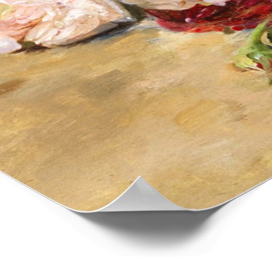 Stillleben mit Rose Poster (Ecke)