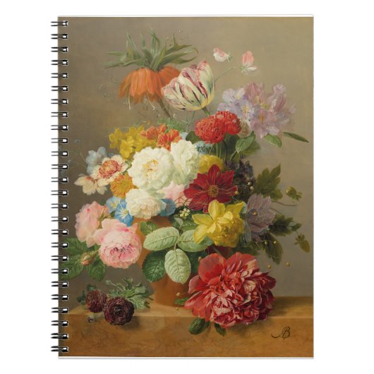 Stillleben mit Rose und Peonies - Bloemers A. Notizblock (Vorderseite)