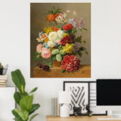 Stillleben mit Rose und Peonies - Bloemers A. Poster (Heimbüro)