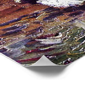 Stillleben mit Rose und Sonnenblumen - Van Gogh Poster (Ecke)
