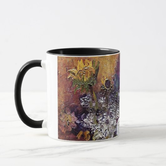 Stillleben mit Rose und Sonnenblumen - Van Gogh Tasse (Links)