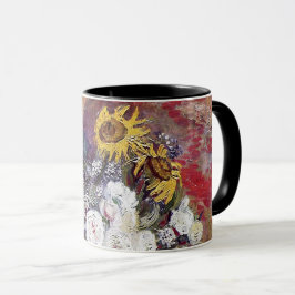 Stillleben mit Rose und Sonnenblumen - Van Gogh Tasse