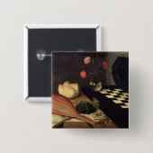 Stillleben mit Schachbrett, 1630 Button (Vorne & Hinten)