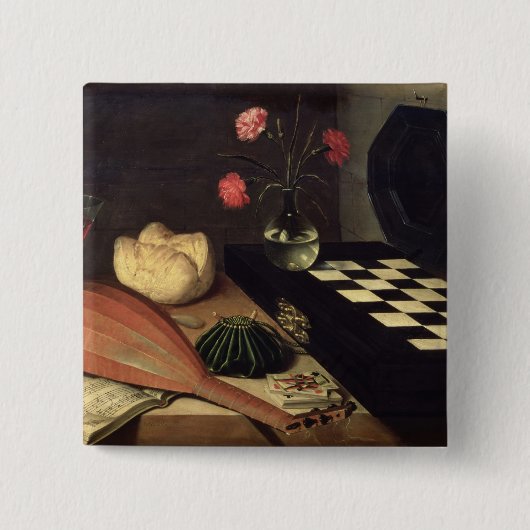 Stillleben mit Schachbrett, 1630 Button (Vorderseite)