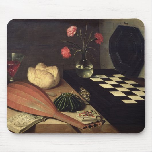 Stillleben mit Schachbrett, 1630 Mousepad (Vorne)