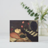 Stillleben mit Schachbrett, 1630 Postkarte (Stehend Vorderseite)