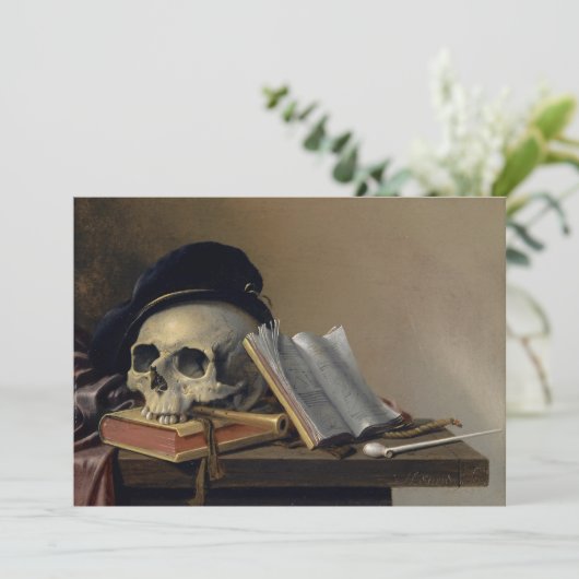 Stillleben mit Schädel | Harmen Steenwyck (Stehend Vorderseite)