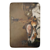 Stillleben mit Schinken, Büchern und Zierschiffen Badematte (Vorderseite Vertikal)