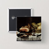 Stillleben mit Schinken Button (Vorne & Hinten)