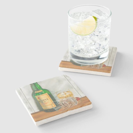 Stillleben mit schottischem durch Jennifer Steinuntersetzer (Seitenansicht)