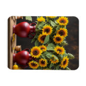 Stillleben mit Sonnenblumen Magnet (Horizontal)