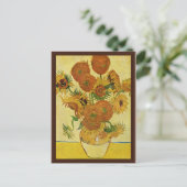 Stillleben mit Sonnenblumen von Vincent Van Gogh Postkarte (Stehend Vorderseite)