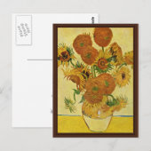 Stillleben mit Sonnenblumen von Vincent Van Gogh Postkarte (Vorne/Hinten)