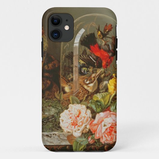 Stillleben mit Summenvogel in einer Glashaube Case-Mate iPhone Hülle (Rückseite)