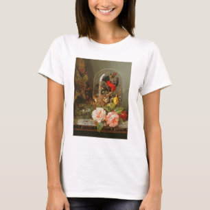 Stillleben mit Summenvogel in einer Glashaube T-Shirt