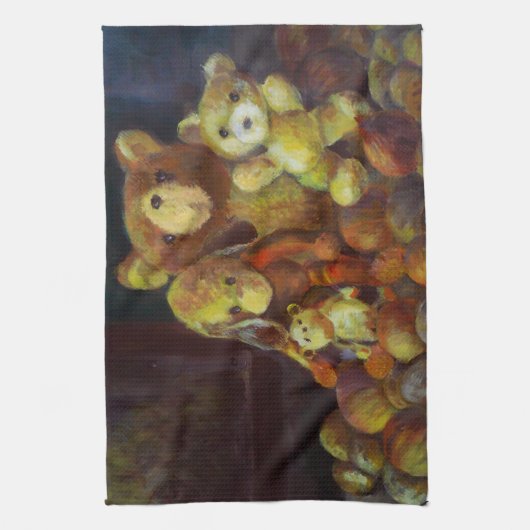 Stillleben mit Teddy Bears Geschirrtuch (Vertikal)
