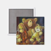 Stillleben mit Teddy Bears Magnet (Vorderseite/Rückseite)