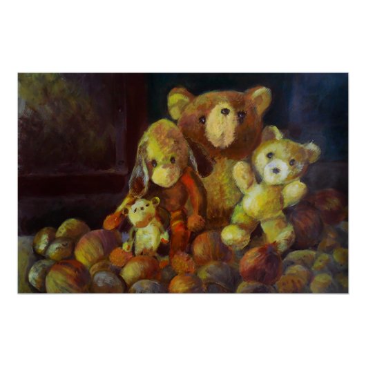 Stillleben mit Teddy Bears Poster (Vorderseite)