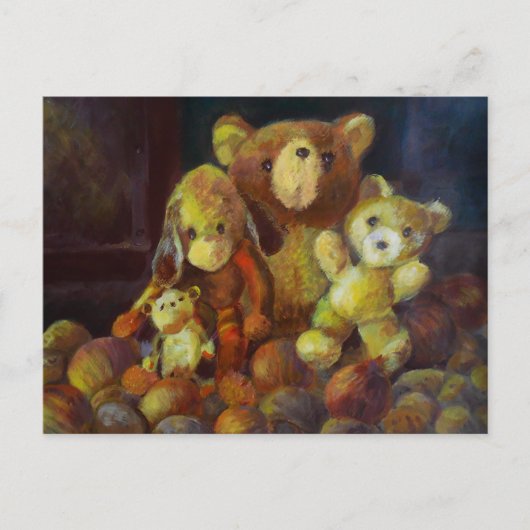 Stillleben mit Teddy Bears Postkarte (Vorderseite)