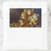 Stillleben mit Teddy Bears Rechteckiger Aufkleber (Tasche)