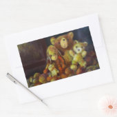 Stillleben mit Teddy Bears Rechteckiger Aufkleber (Umschlag)
