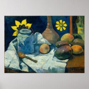 Stillleben mit Tee und Obst - Paul Gauguin Poster