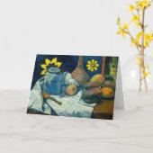 Stillleben mit Teekanne und Obst | Paul Gauguin Karte (Gelbe Blume)