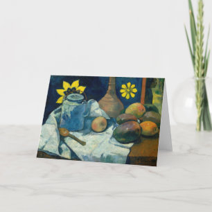 Stillleben mit Teekanne und Obst   Paul Gauguin Karte