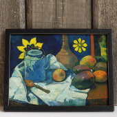 Stillleben mit Teekanne und Obst, Paul Gauguin Poster